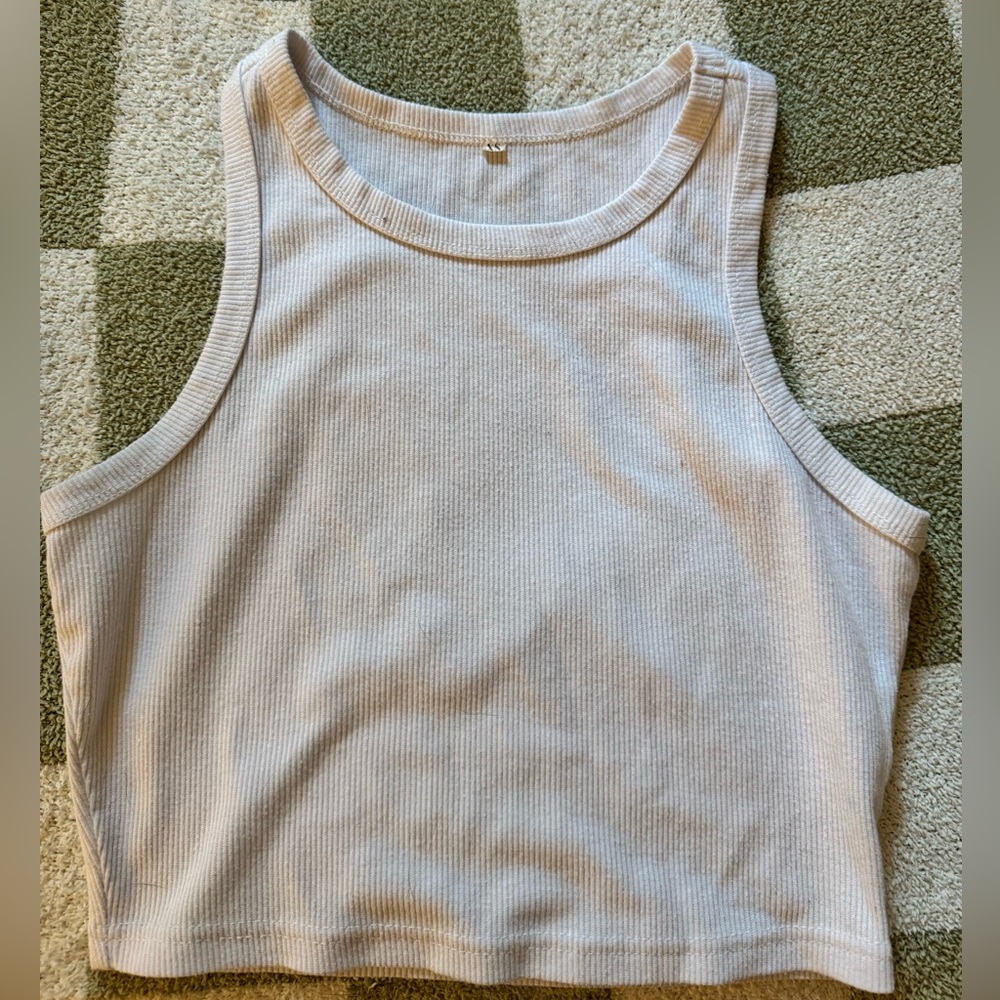 White cropped tank top Small